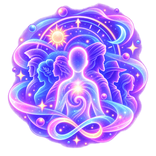 A luminous path representing past lives and soul purpose